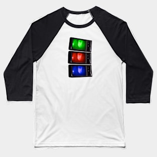90's CRT Television Collage Baseball T-Shirt